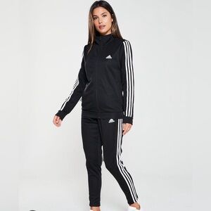 Adidas NWT black track suit pants & jacket women’s XS